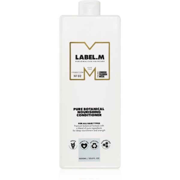 label.m Pure Botanical Nourishing Conditioner balsam hranitor si hidratant pentru toate tipurile de păr 1000 ml-ro