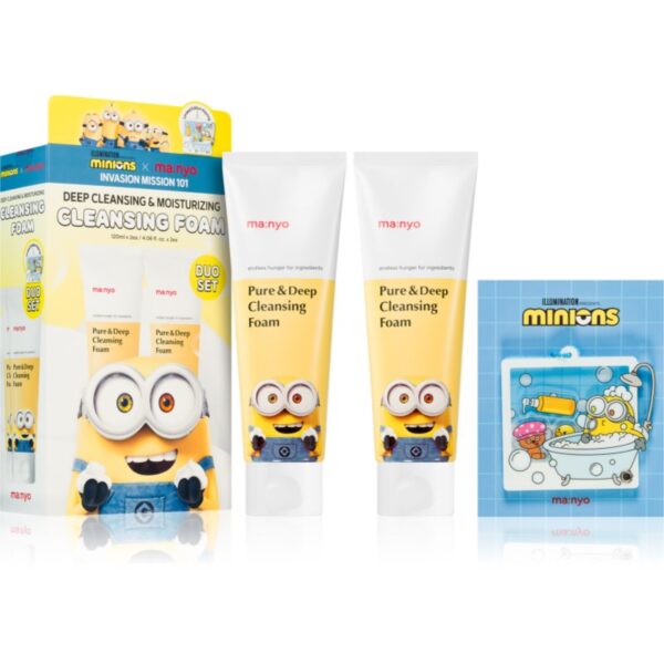 ma:nyo Minions Pure & Deep Cleansing Foam Duo Set set cadou perfecta pentru curatare-ro