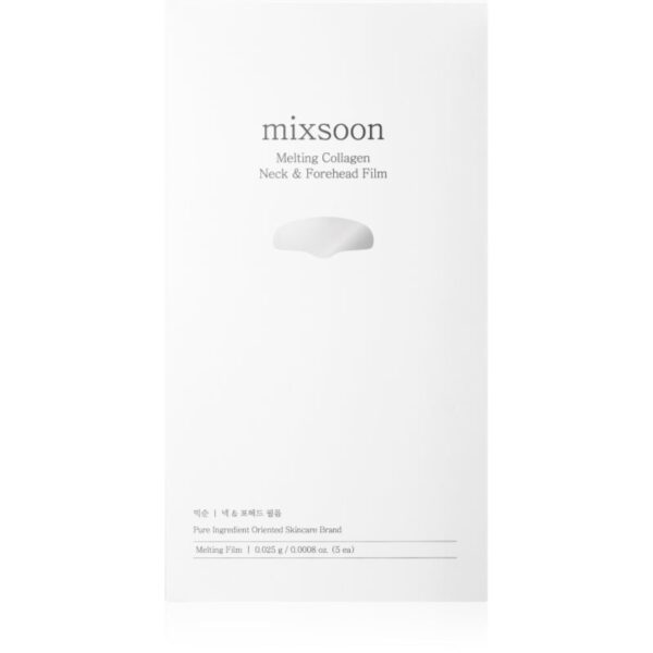 mixsoon Melting Collagen Neck & Forehead Film mască textilă hidratantă pentru față și gât 5 buc-ro