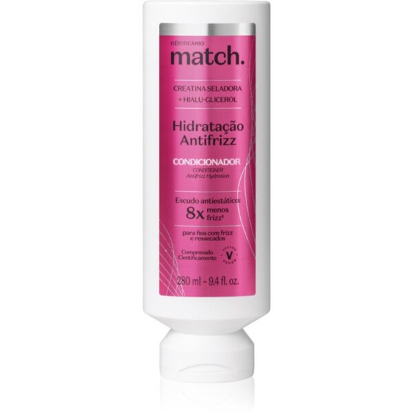 oBoticário Match. Anti-Frizz balsam hidratant anti-electrizare 280 ml-ro