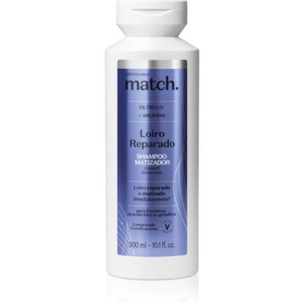 oBoticário Match. Blonde Repair sampon pentru regenerare pentru par blond 300 ml-ro