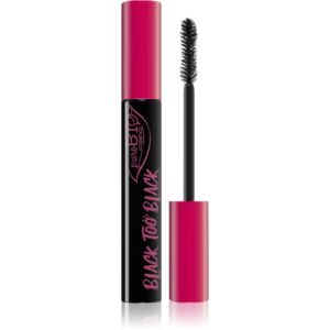 puroBIO Cosmetics Black too Black mascara pentru volum si ingrijire 9