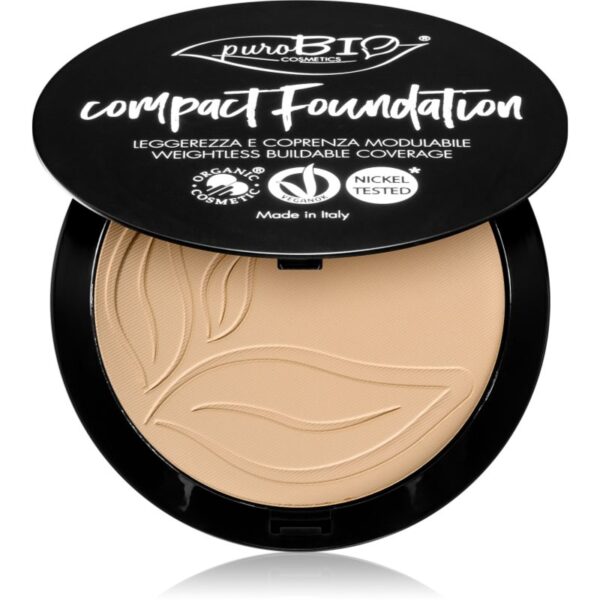puroBIO Cosmetics Compact Foundation pudra compacta SPF 10 culoare 01 9 g-ro