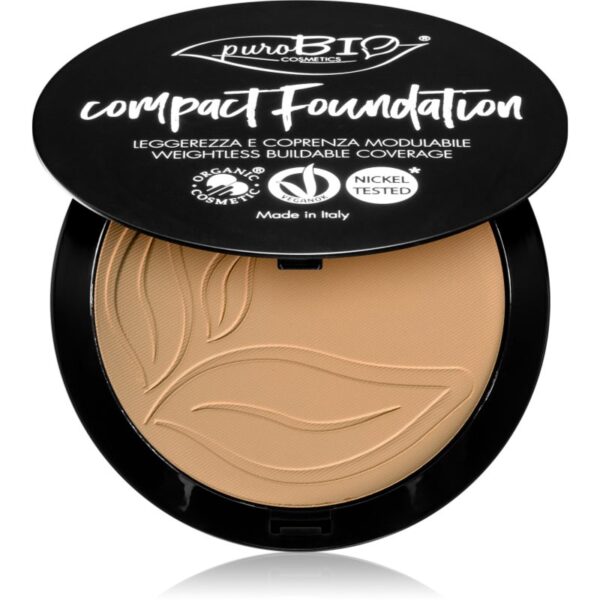 puroBIO Cosmetics Compact Foundation pudra compacta SPF 10 culoare 03 9 g-ro