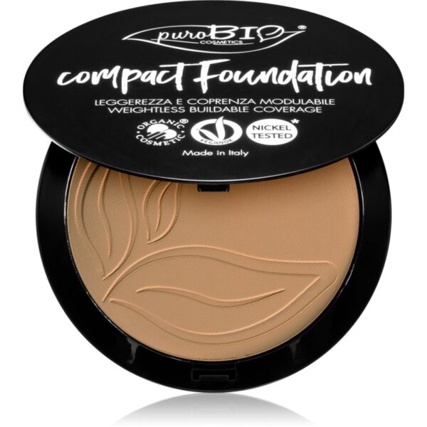 puroBIO Cosmetics Compact Foundation pudra compacta SPF 10 culoare 04 9 g-ro