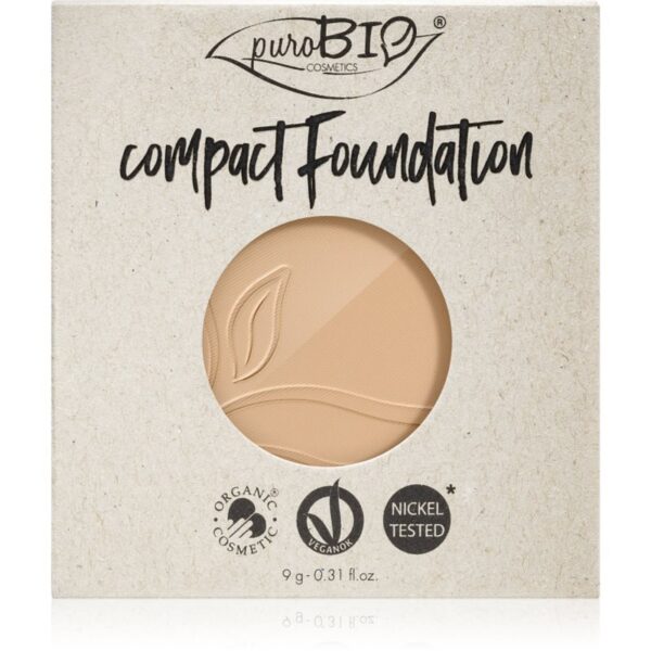 puroBIO Cosmetics Compact Foundation pudra compactra - refill SPF 10 culoare 02 9 g-ro