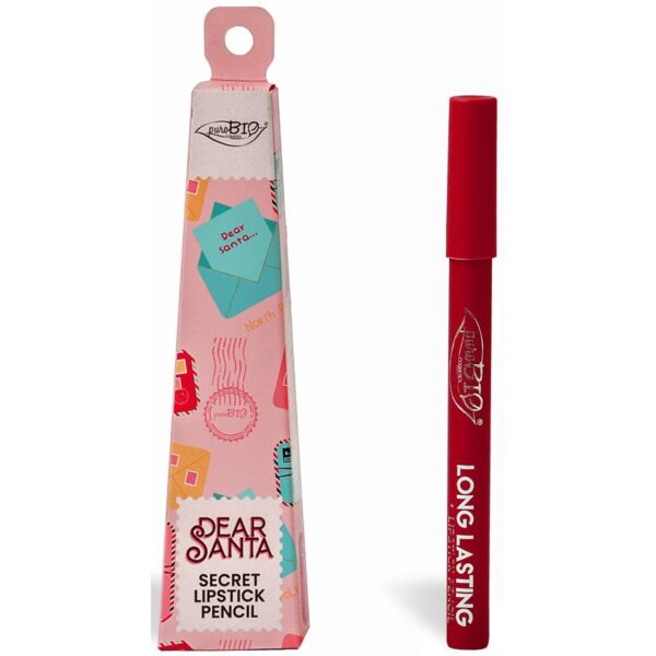 puroBIO Cosmetics Dear Santa SECRET Creion de buze de lunga durata în ambalaj cadou culoare 013 3 g-Țena