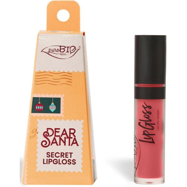 puroBIO Cosmetics Dear Santa SECRET luciu de buze rezistent în ambalaj cadou culoare 044 4.4 ml-Țena