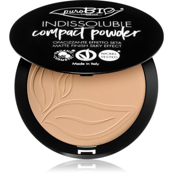 puroBIO Cosmetics Indissouble pudra compacta cu efect matifiant culoare 03 9 g-Țena