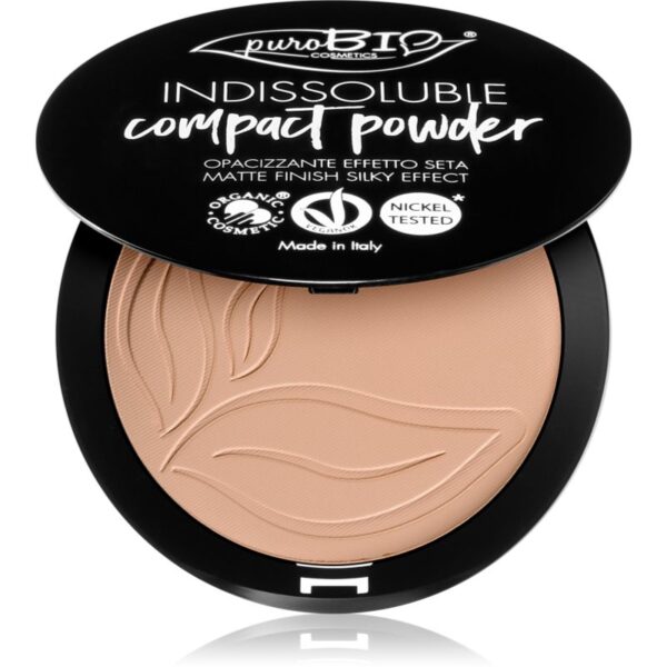 puroBIO Cosmetics Indissouble pudra compacta cu efect matifiant culoare 04 9 g-Țena