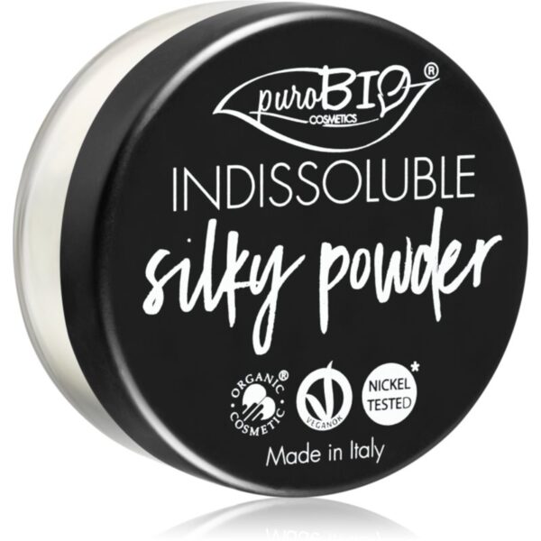 puroBIO Cosmetics Indissouble pudra pulbere matifianta culoare 01 Translucent 8 g-Țena