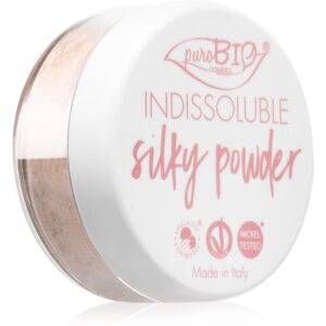 puroBIO Cosmetics Indissouble pudra pulbere matifianta culoare 02 Peachy Pink 8 g-Țena