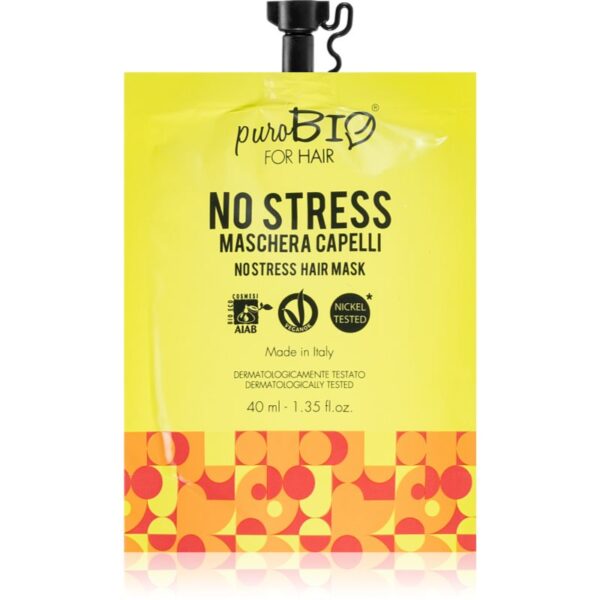 puroBIO Cosmetics No Stress Mască de păr cu efect revitalizant 40 ml-Țena