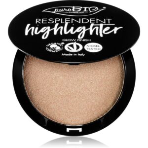 puroBIO Cosmetics Resplendent Highlighter crema de strălucire culoare 01 Sparkling Wine 9 g-Țena