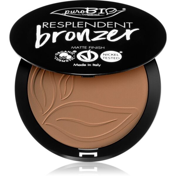 puroBIO Cosmetics Resplendent autobronzant cu efect matifiant culoare 01 Pale brown 9 g-ro