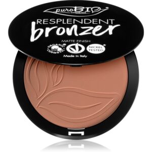 puroBIO Cosmetics Resplendent autobronzant cu efect matifiant culoare 03 Beige Brown 9 g-ro
