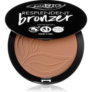 puroBIO Cosmetics Resplendent autobronzant cu efect matifiant culoare 05 Warm Brown 9 g-ro