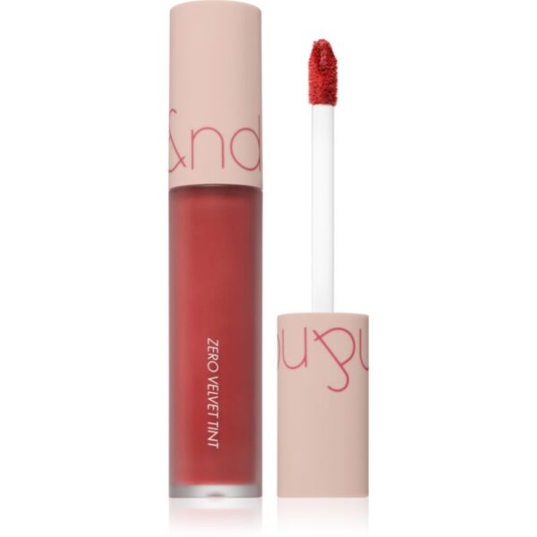 rom&nd Zero Velvet Tint ruj crema cu efect matifiant culoare #16 Burny Nude 5