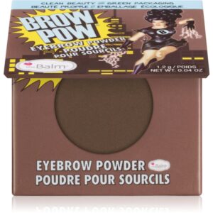 theBalm Browpow® pudră pentru sprâncene în carcasă magnetică culoare Dark Brown 1