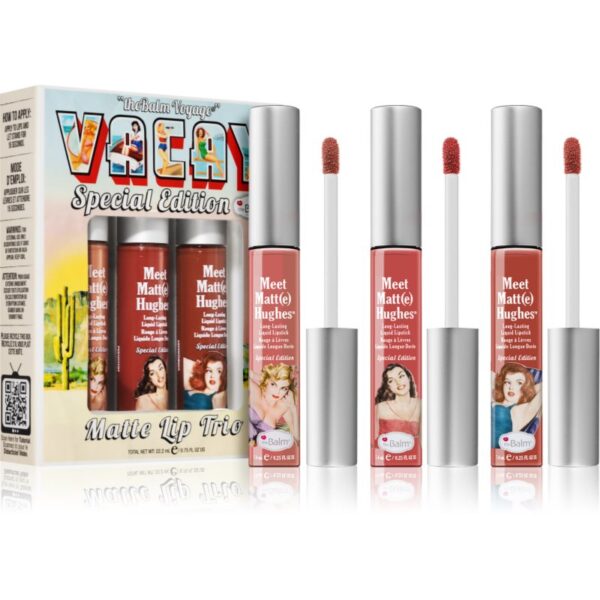 theBalm X Model Roz Voyage set de buze mat-Țena